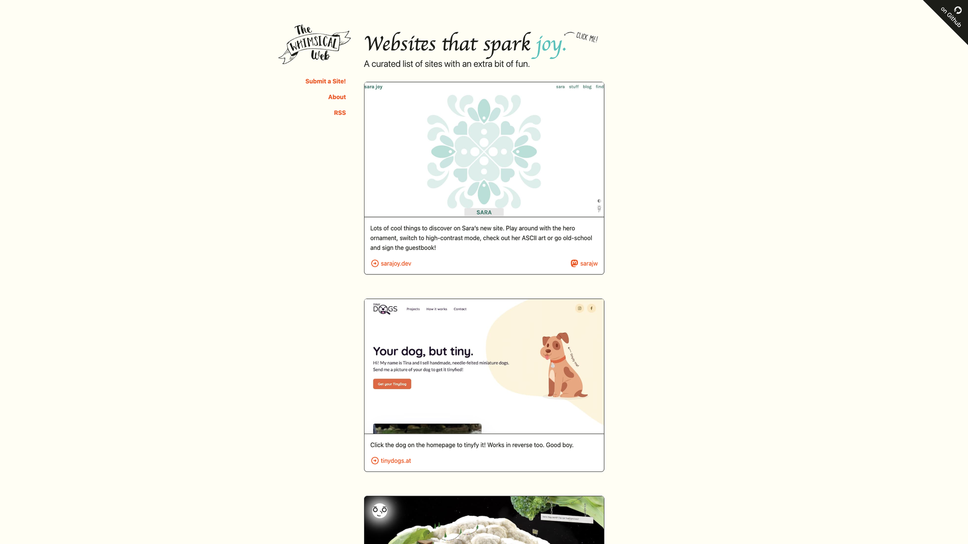 The Whimsical Web screenshot