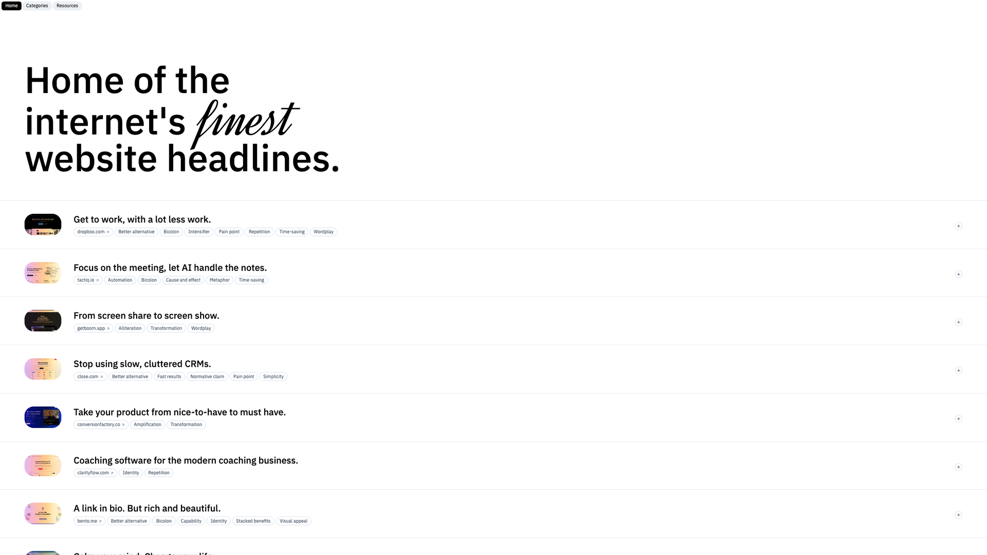 WebsiteHeadlines.com screenshot