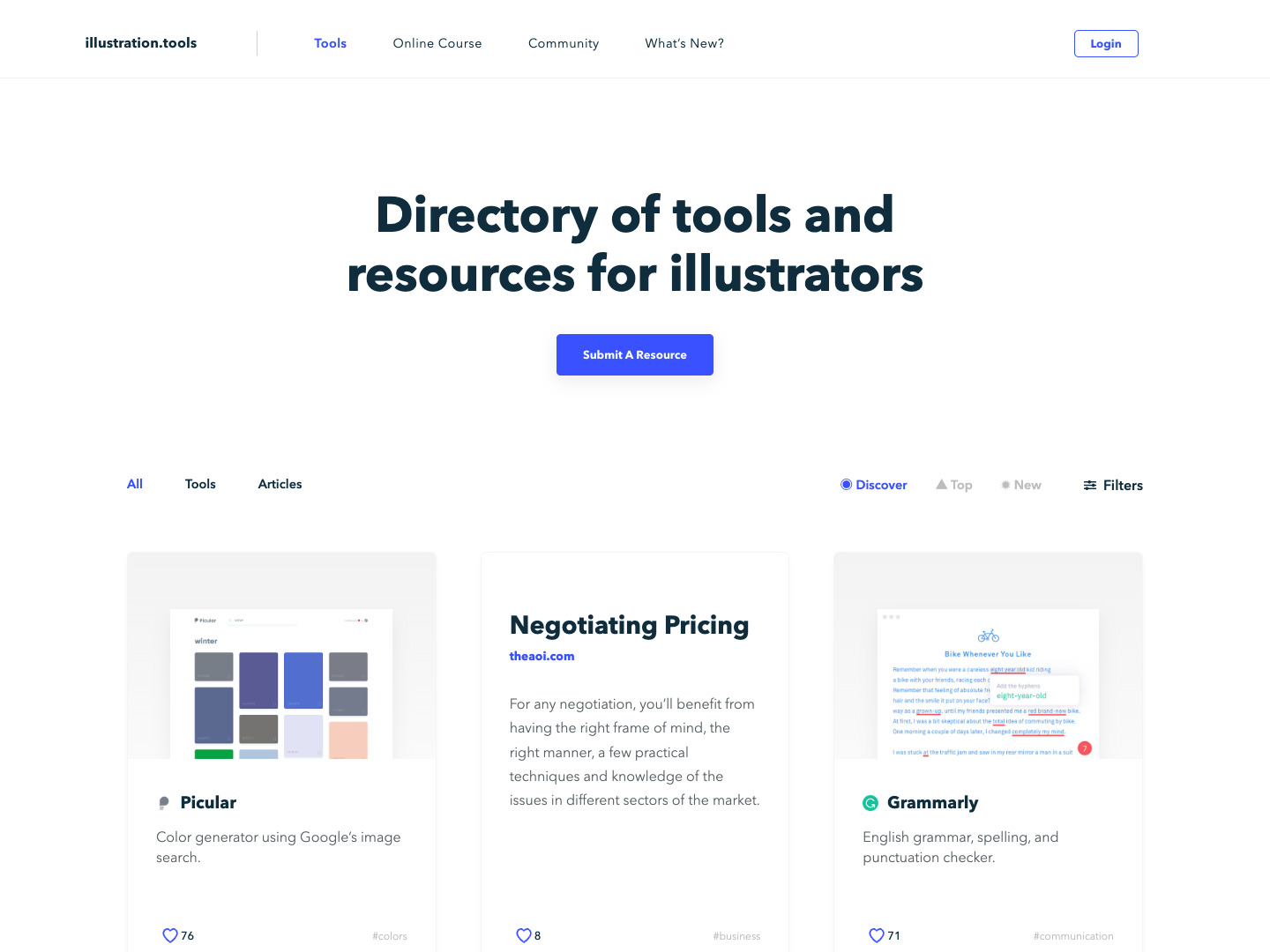 Illustration Tools Directory screenshot