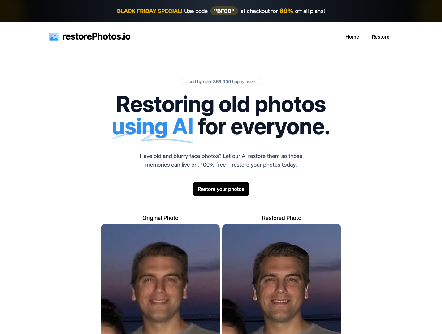 Face Photo Restorer screenshot