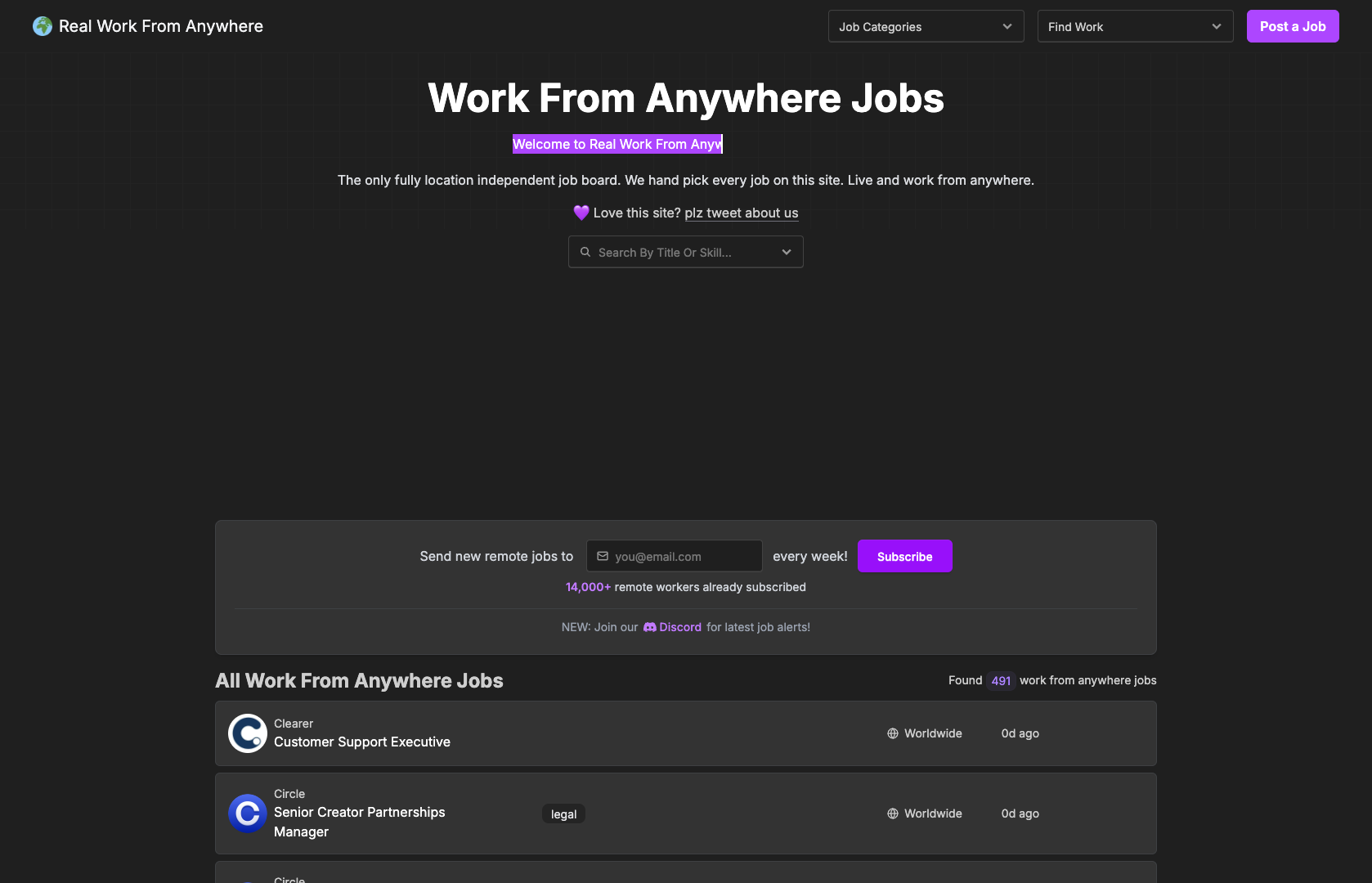 Work From Anywhere Jobs screenshot