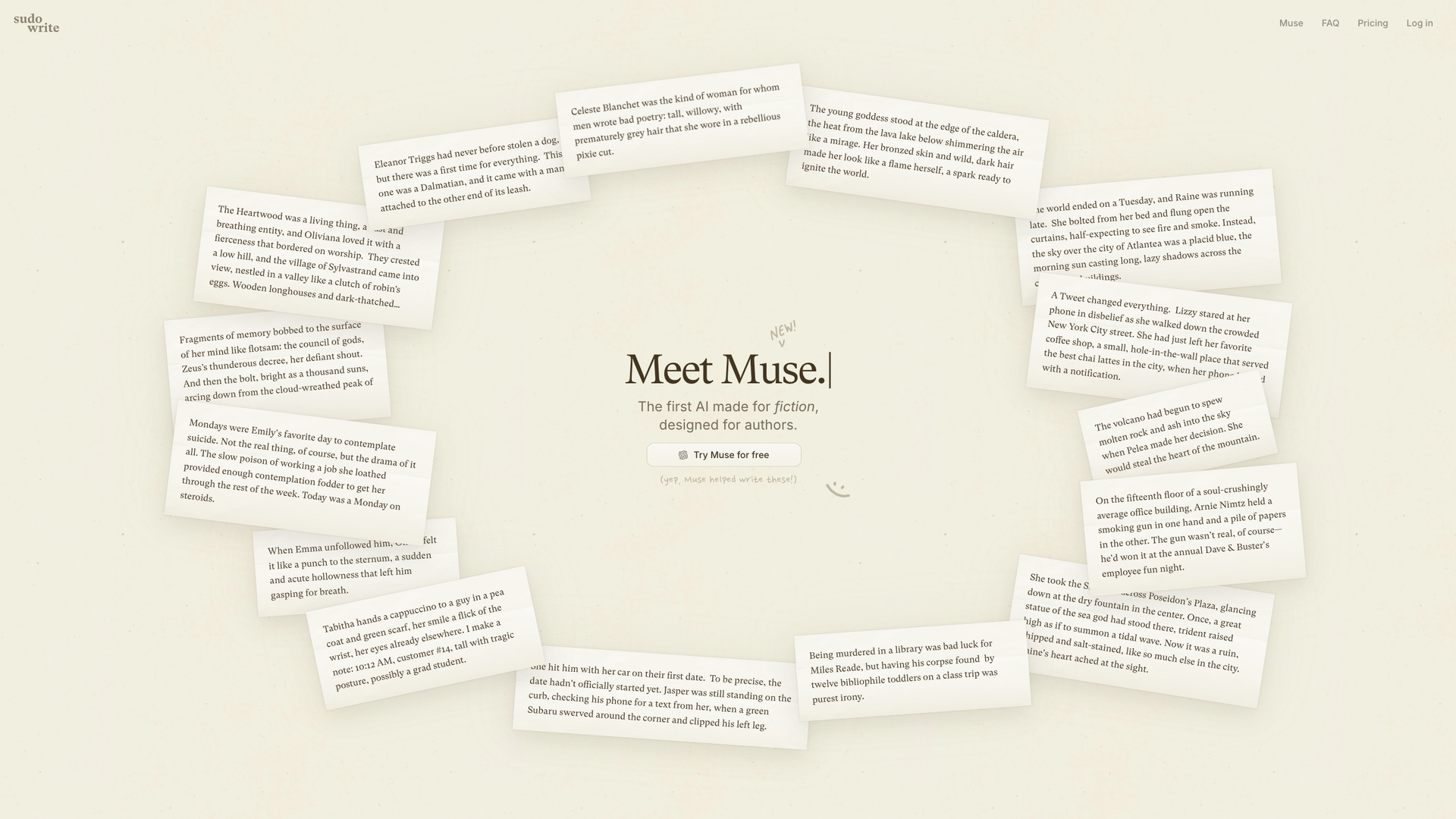 Muse by Sudowrite screenshot