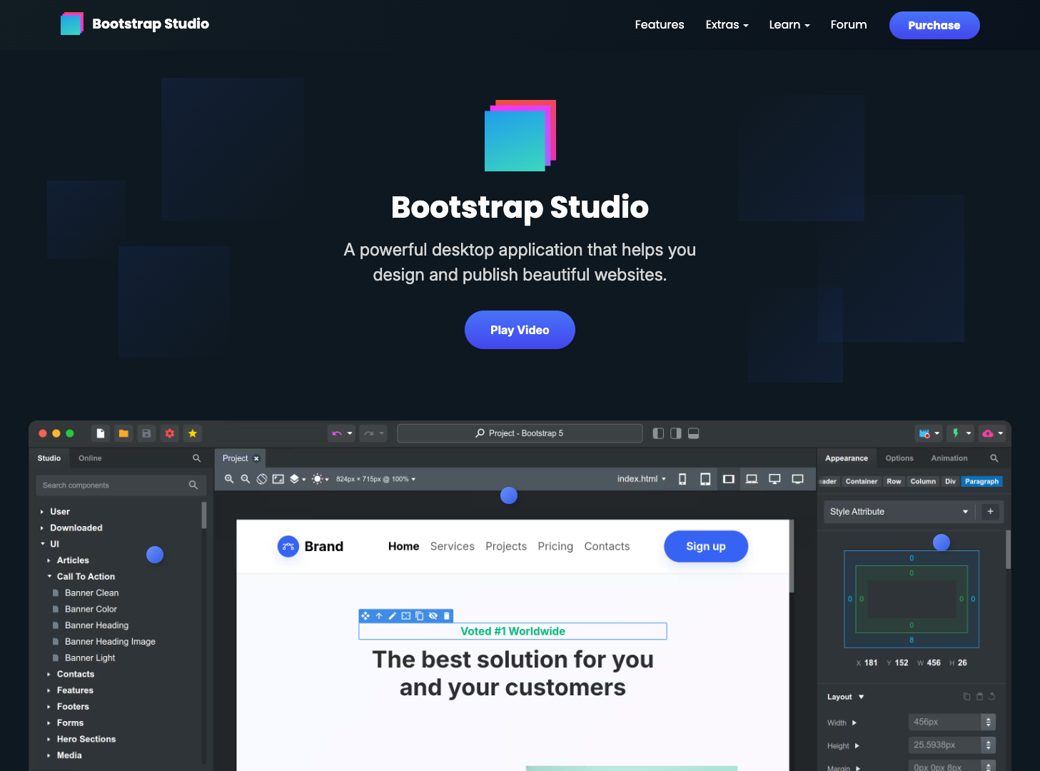 Bootstrap Studio screenshot