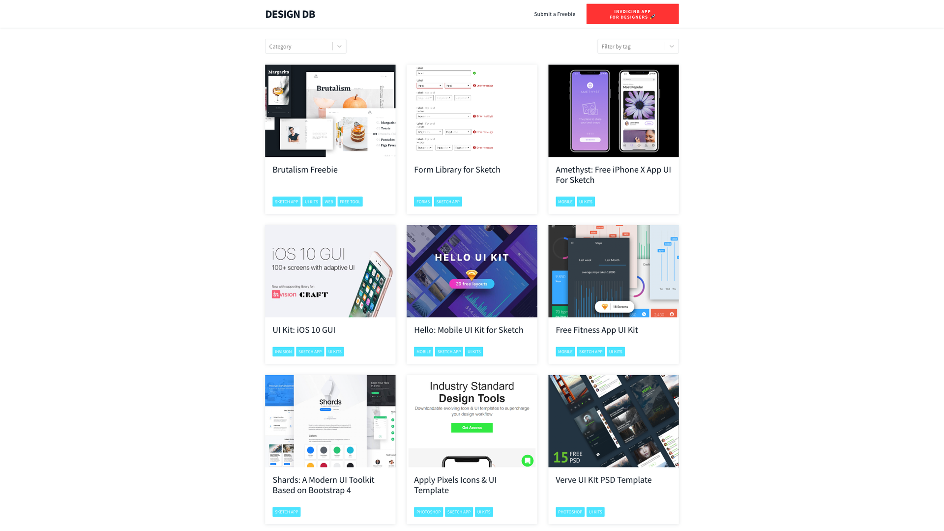 Design DB screenshot