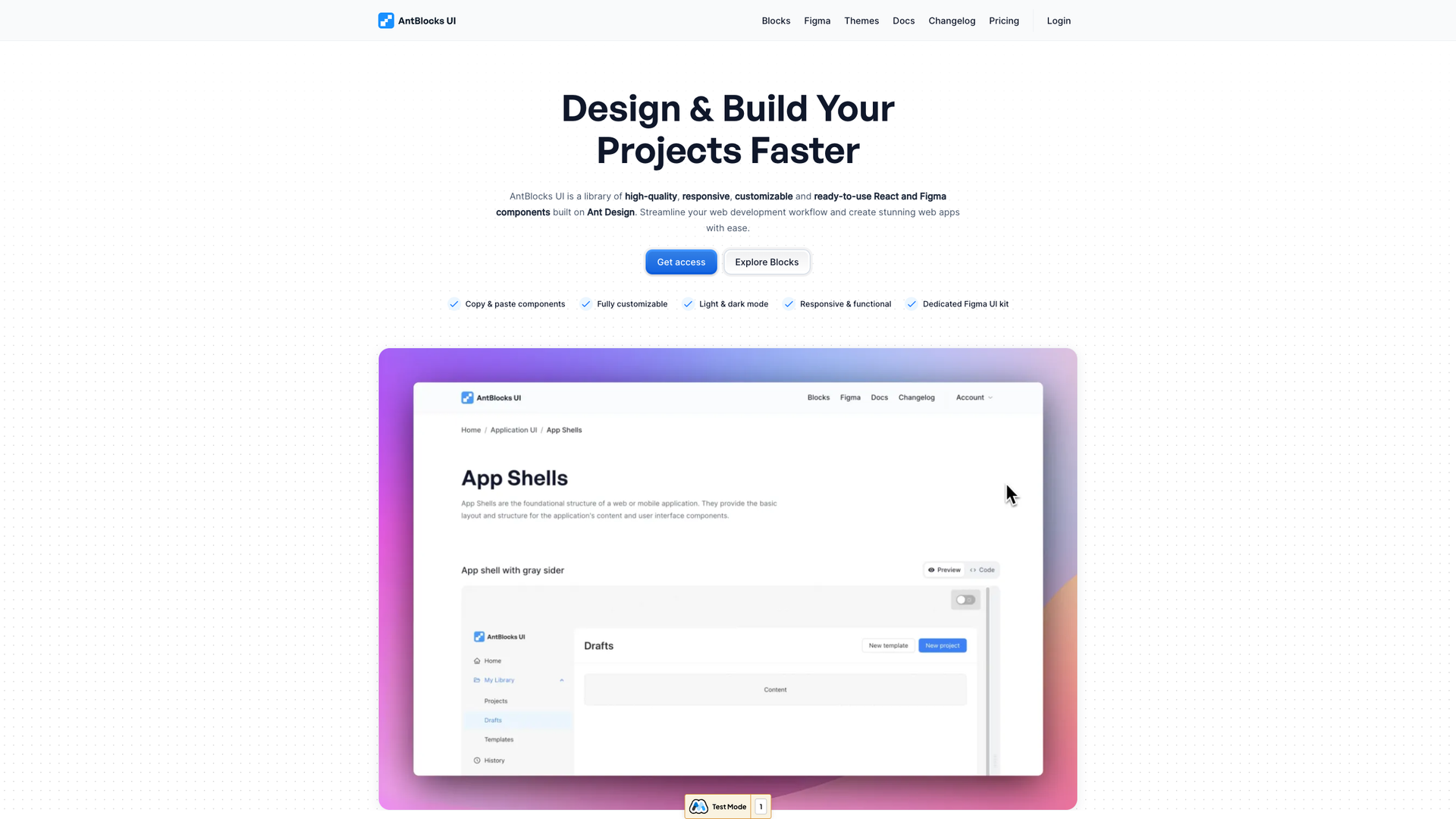 AntBlocks UI screenshot