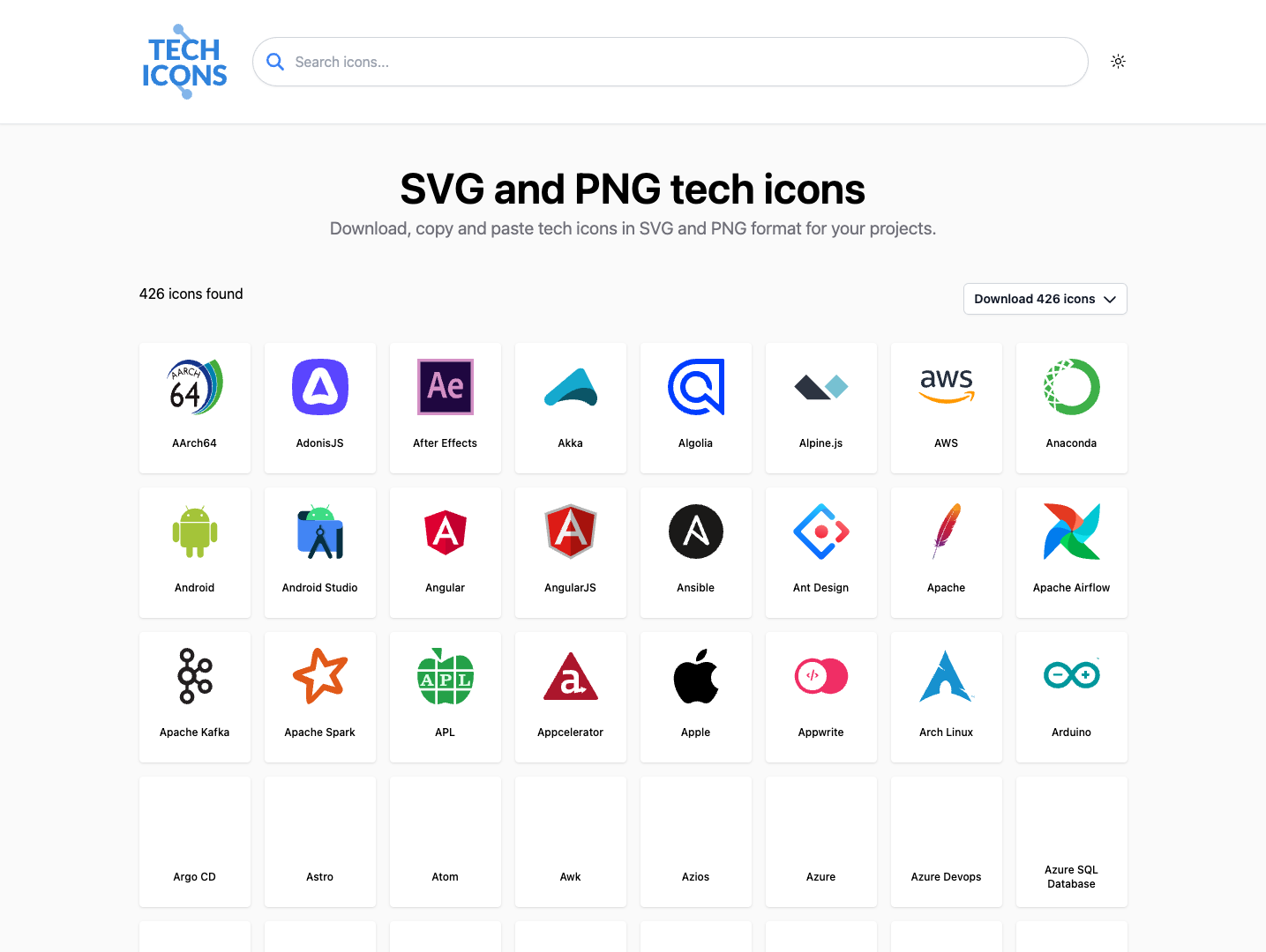 TechIcons screenshot