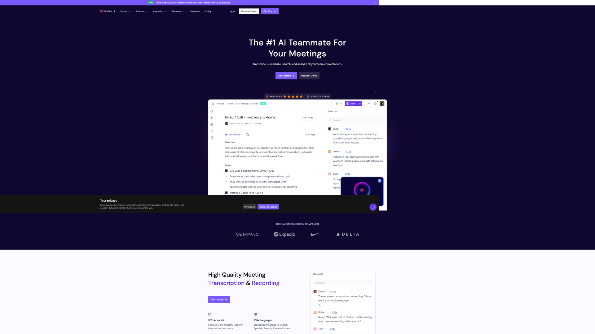 Fireflies.ai screenshot