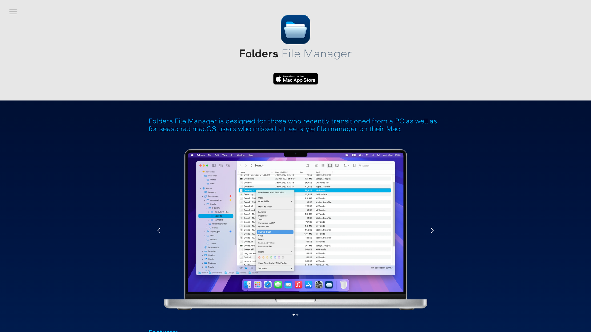 Folders File Manager screenshot
