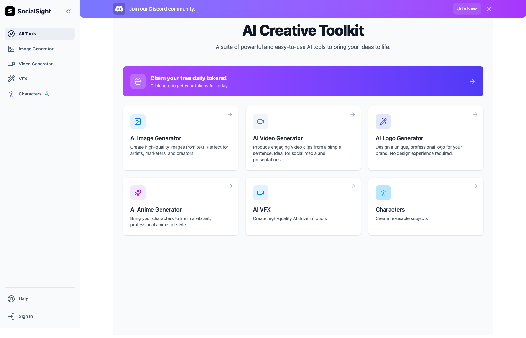 SocialSight AI Toolkit screenshot