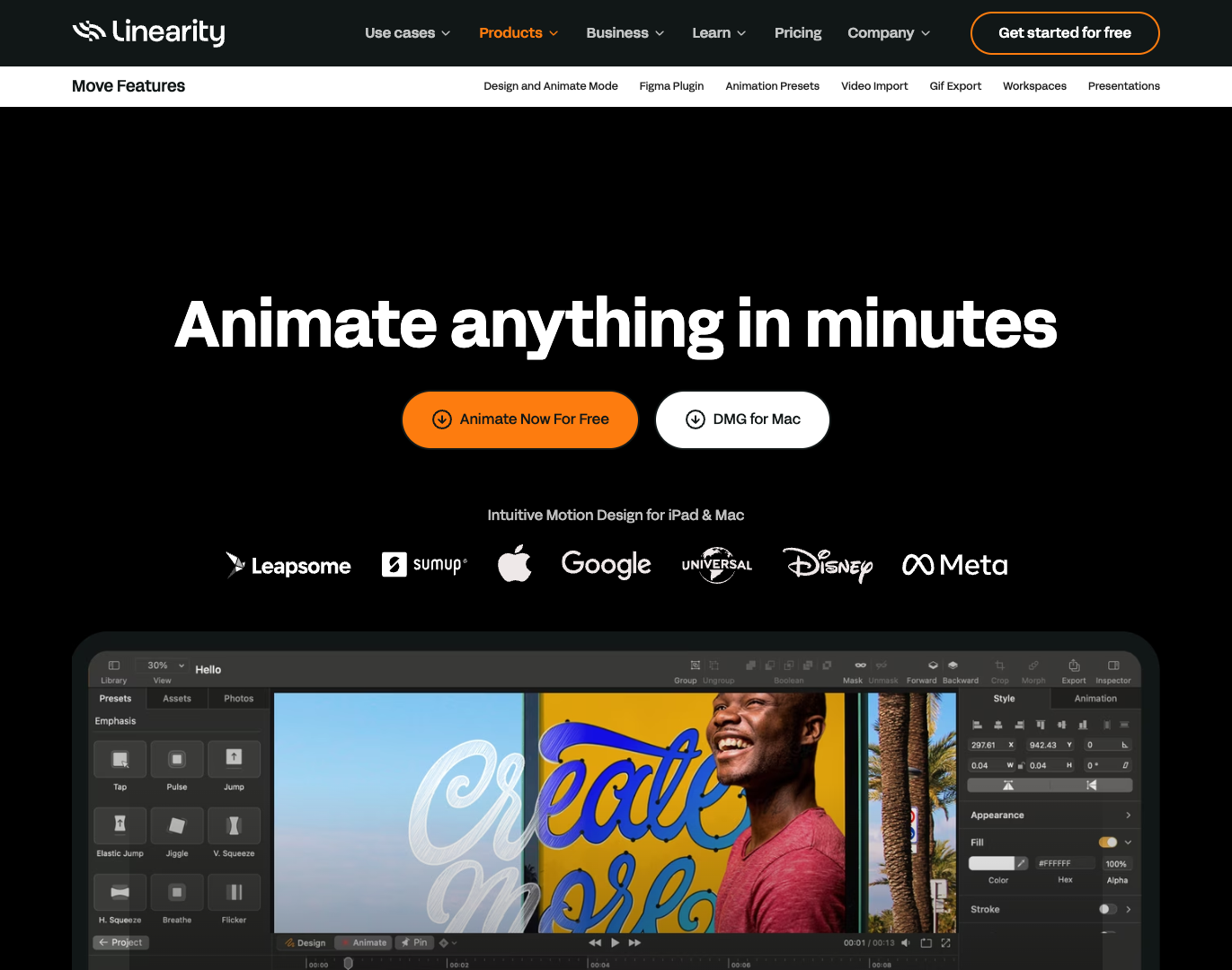 Linearity Move screenshot