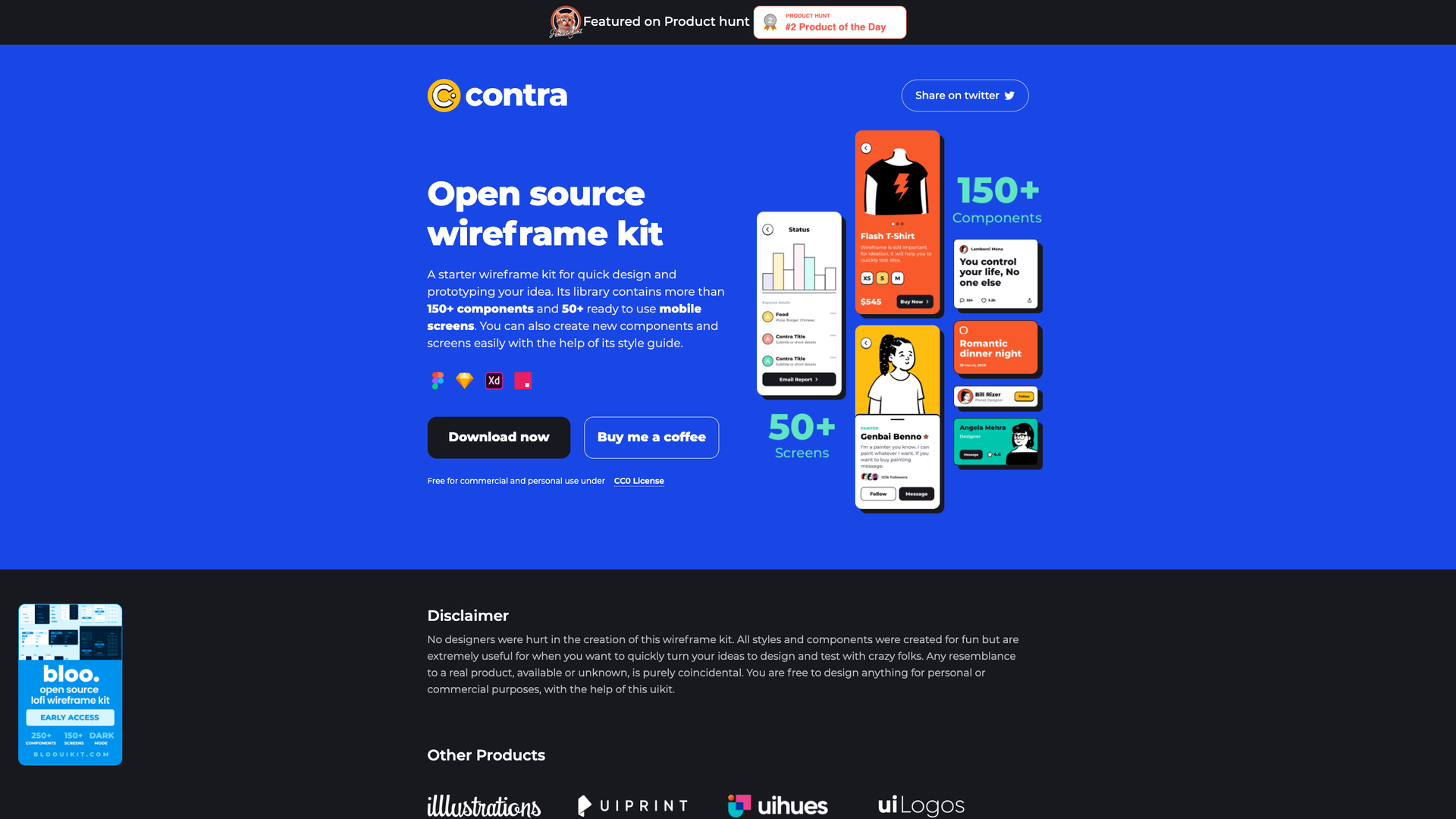 Contra Wireframe Kit screenshot