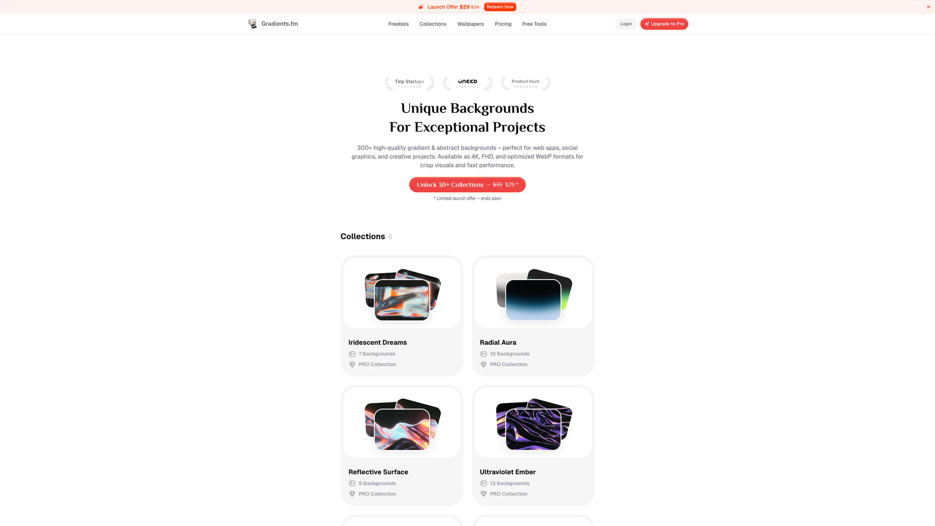 Gradients.fm screenshot