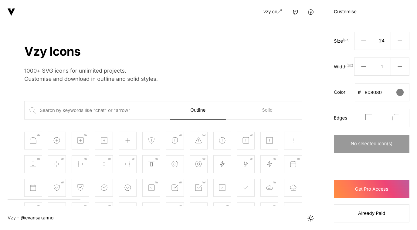 Vzy Icons screenshot