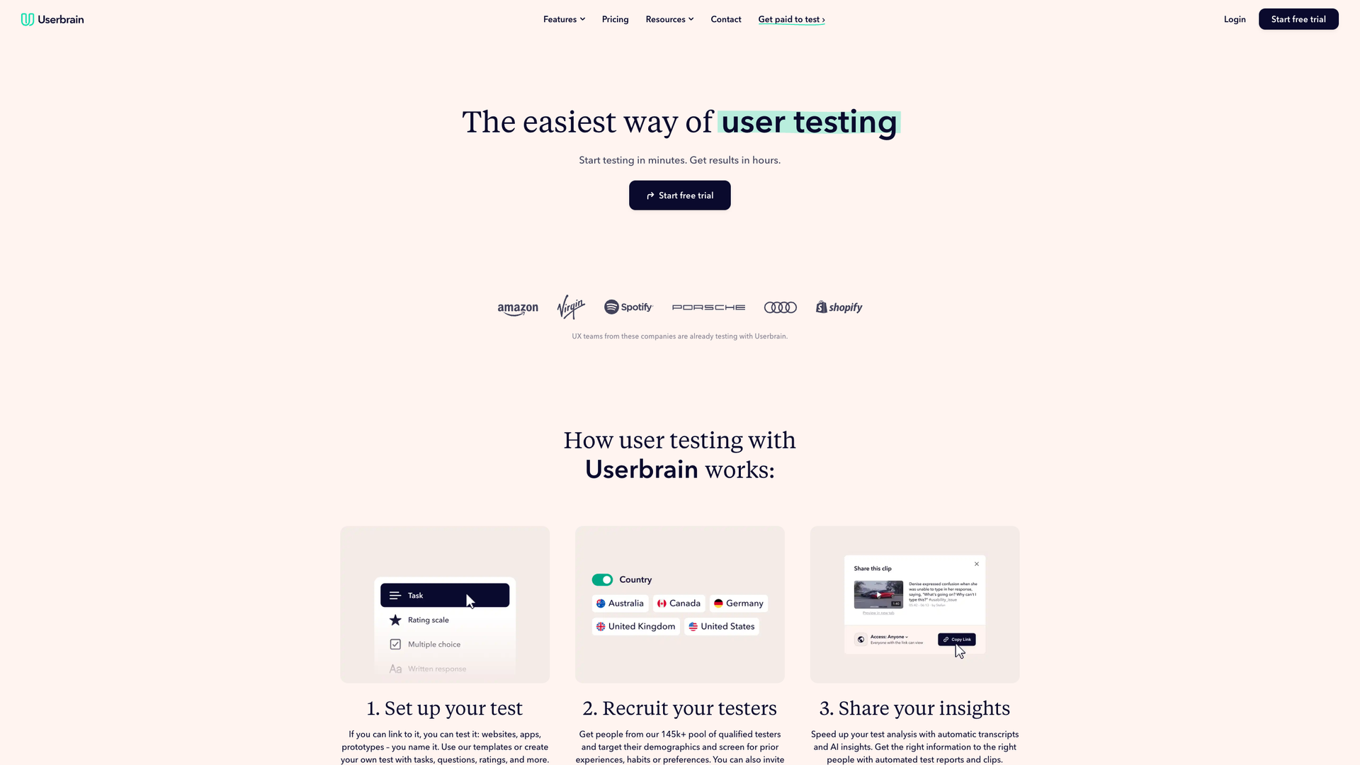 Userbrain screenshot