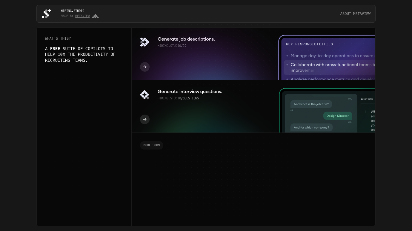 Hiring Studio screenshot