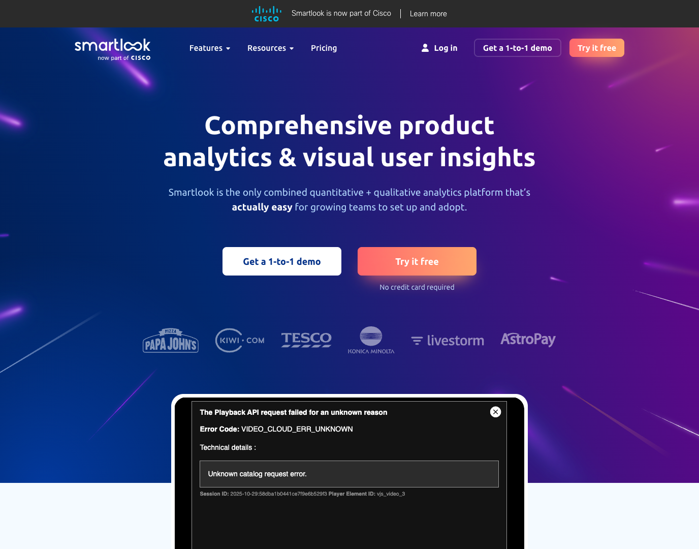 Smartlook screenshot