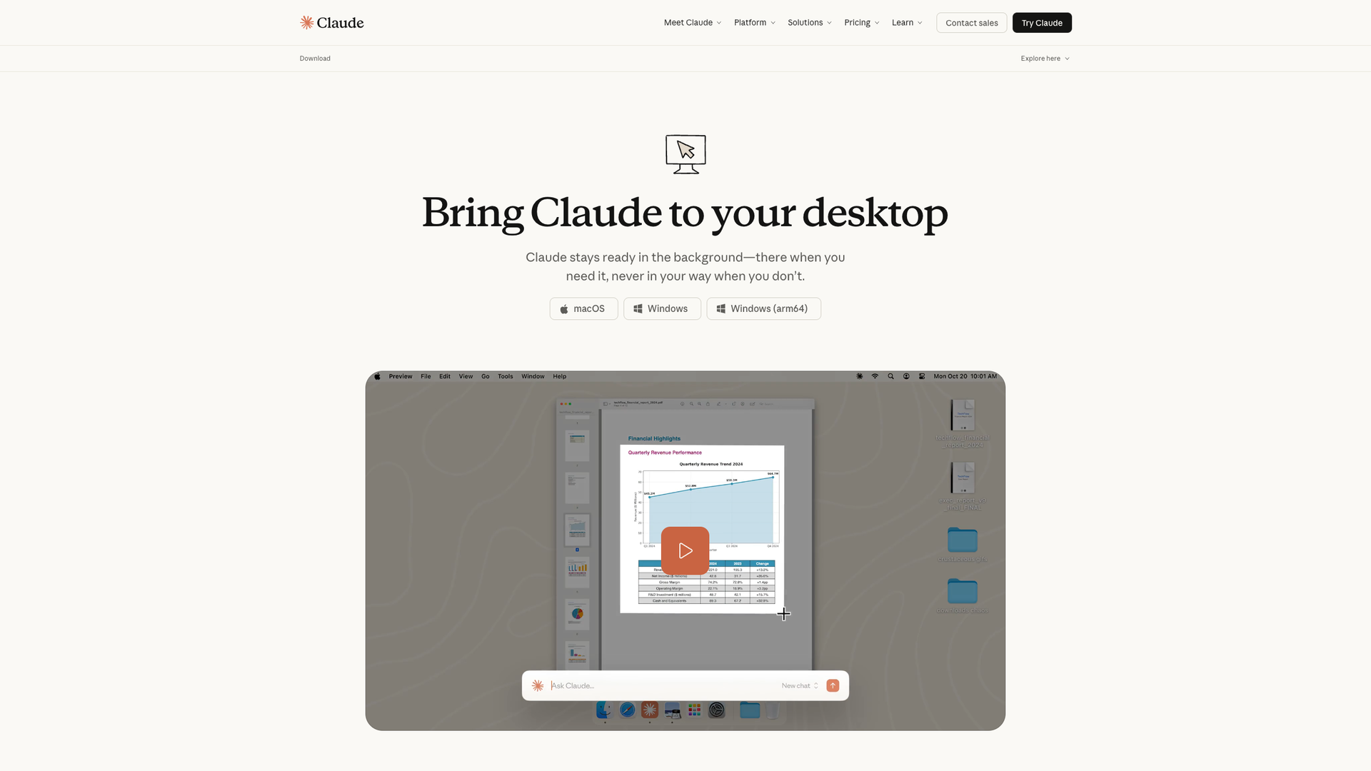 Claude Desktop & Mobile App screenshot