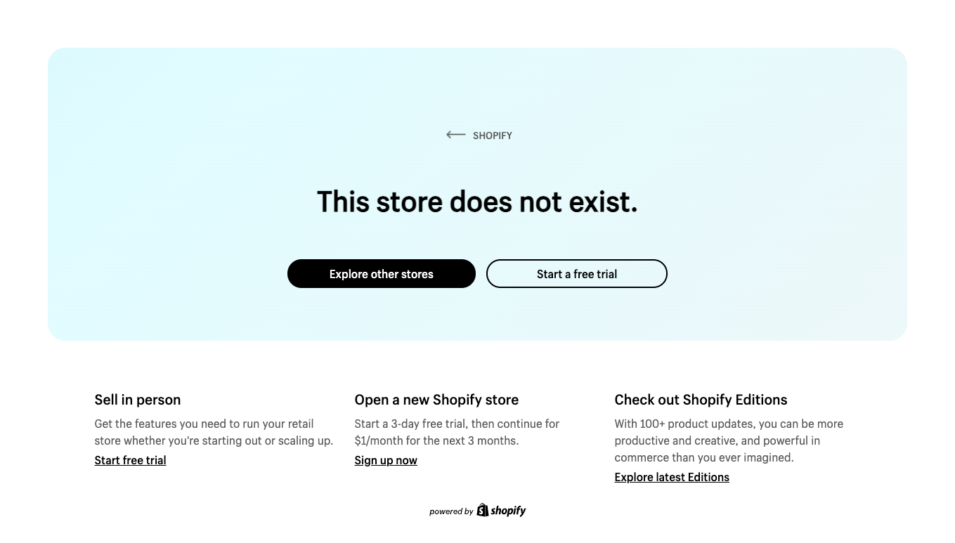 Shopify screenshot