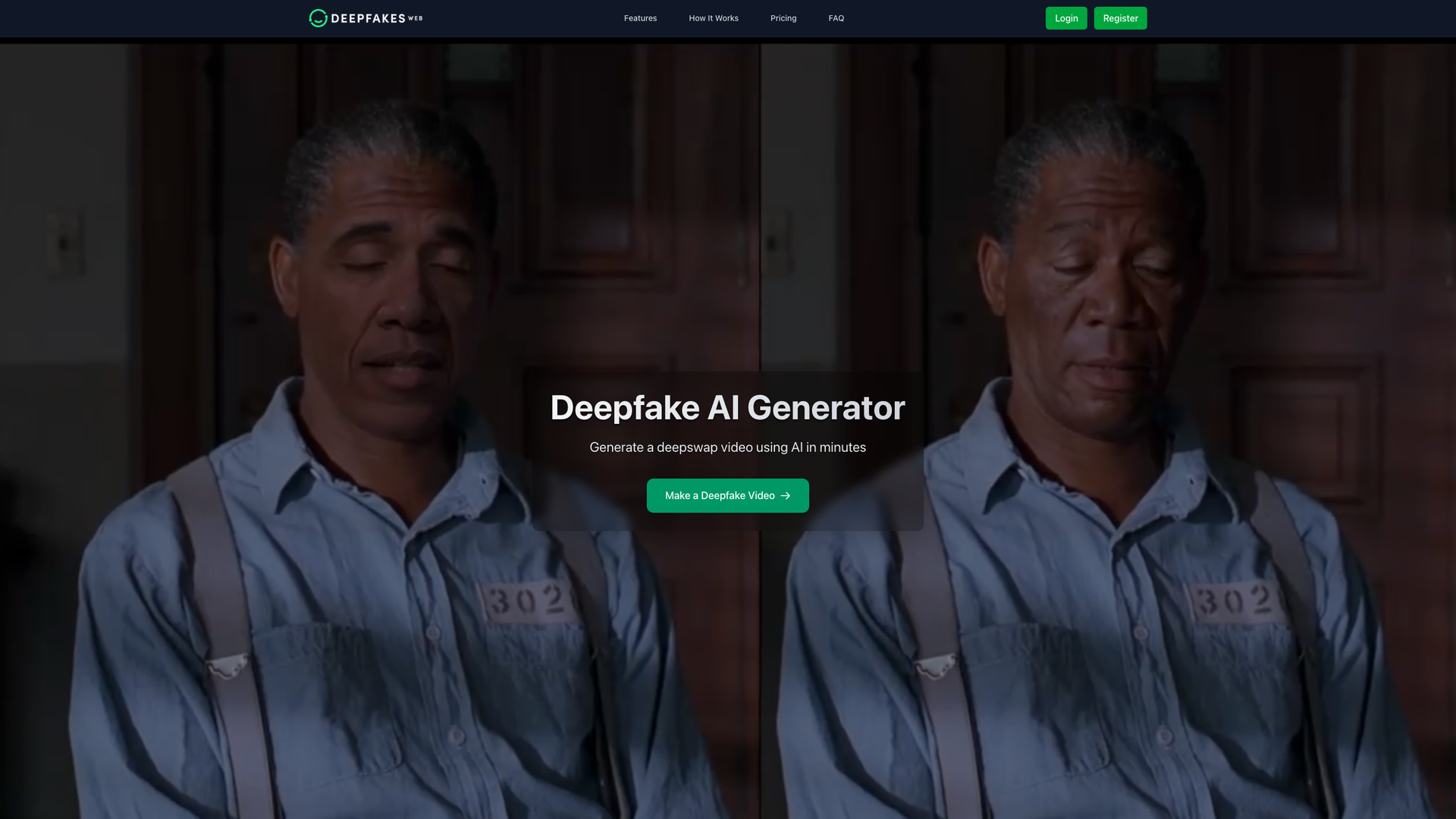 Deepfakes Web screenshot