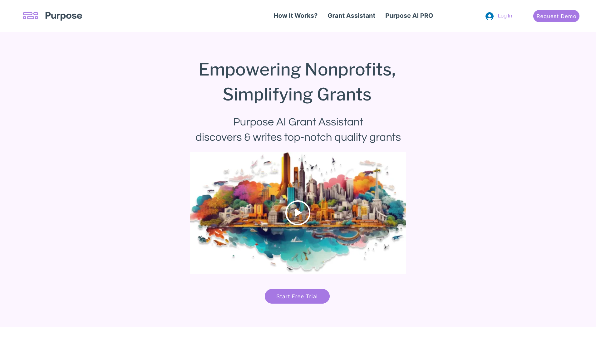 Purpose AI Grant Assistant screenshot