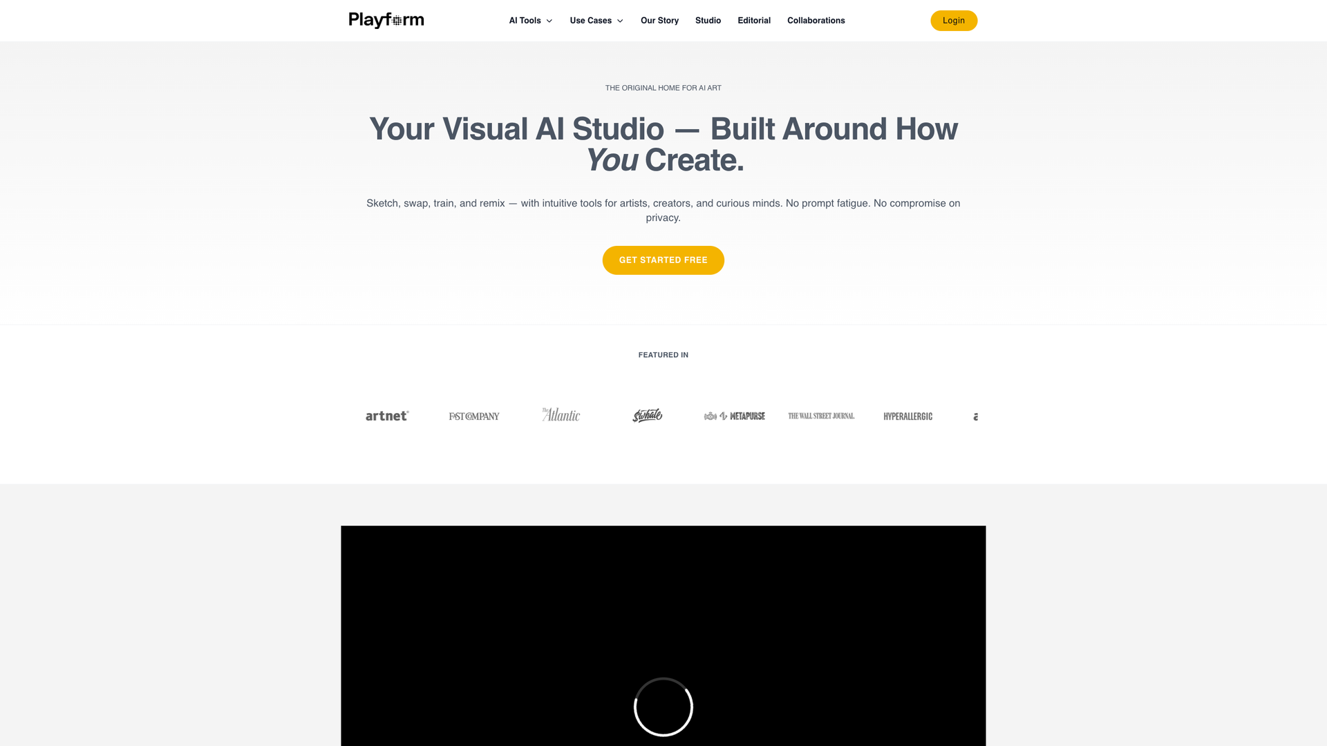 Playform AI Art Generator screenshot