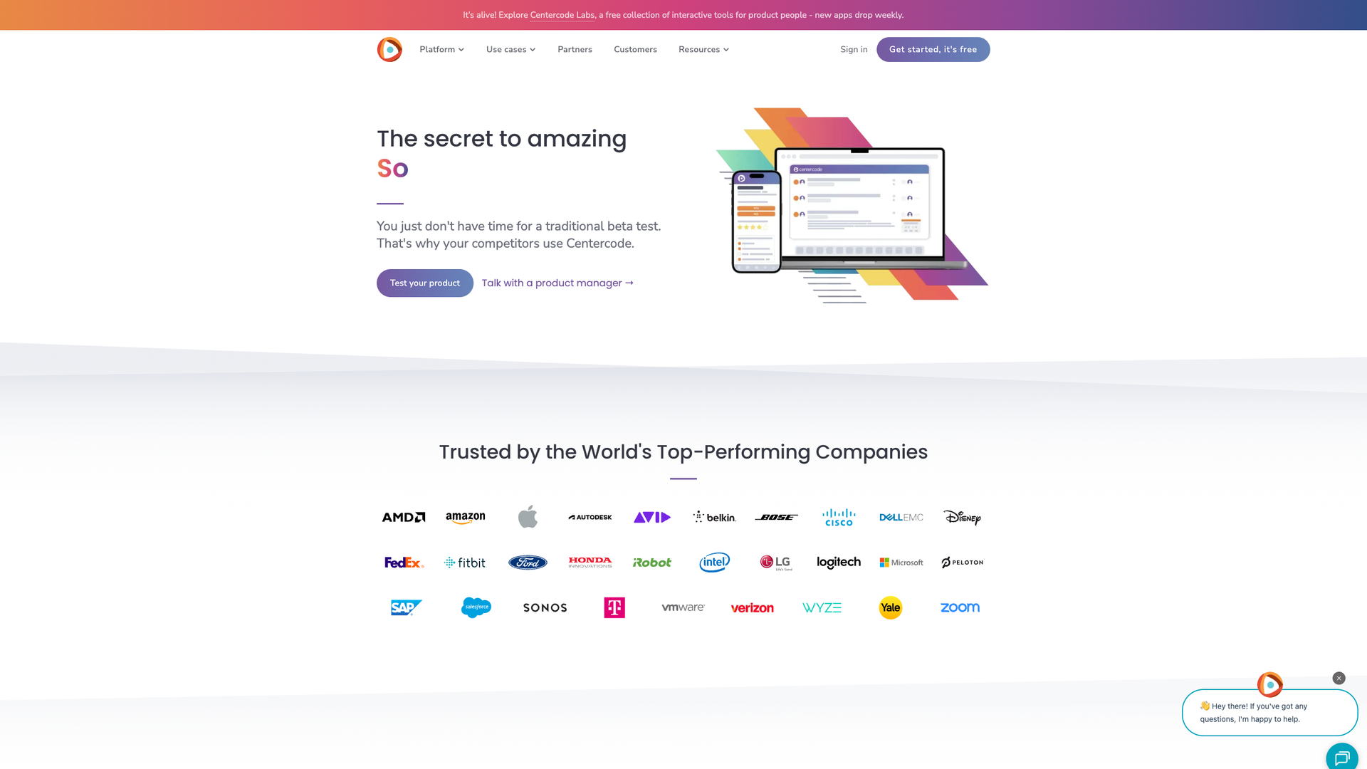Centercode screenshot