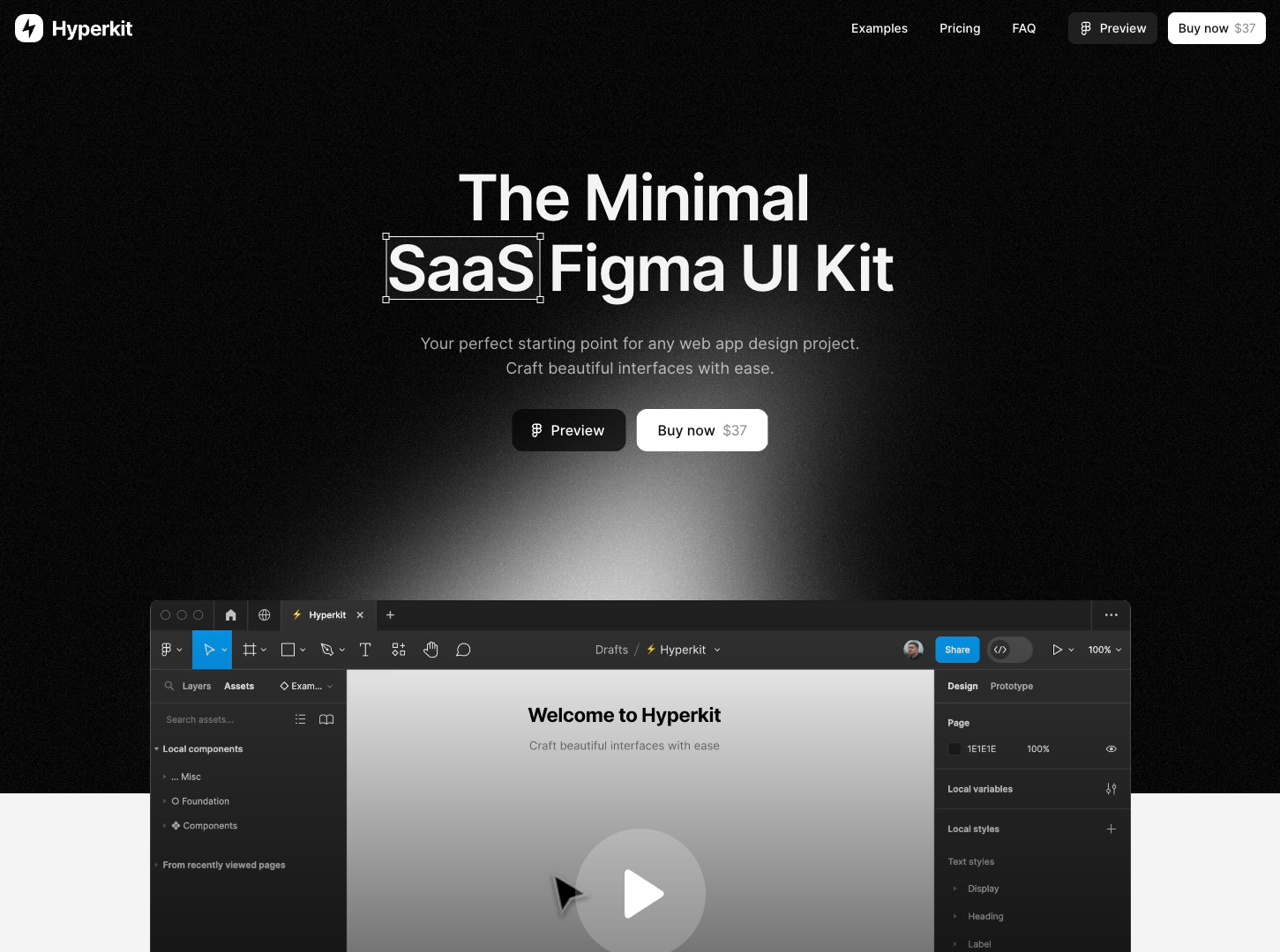 Hyperkit Minimal SaaS UI Kit screenshot