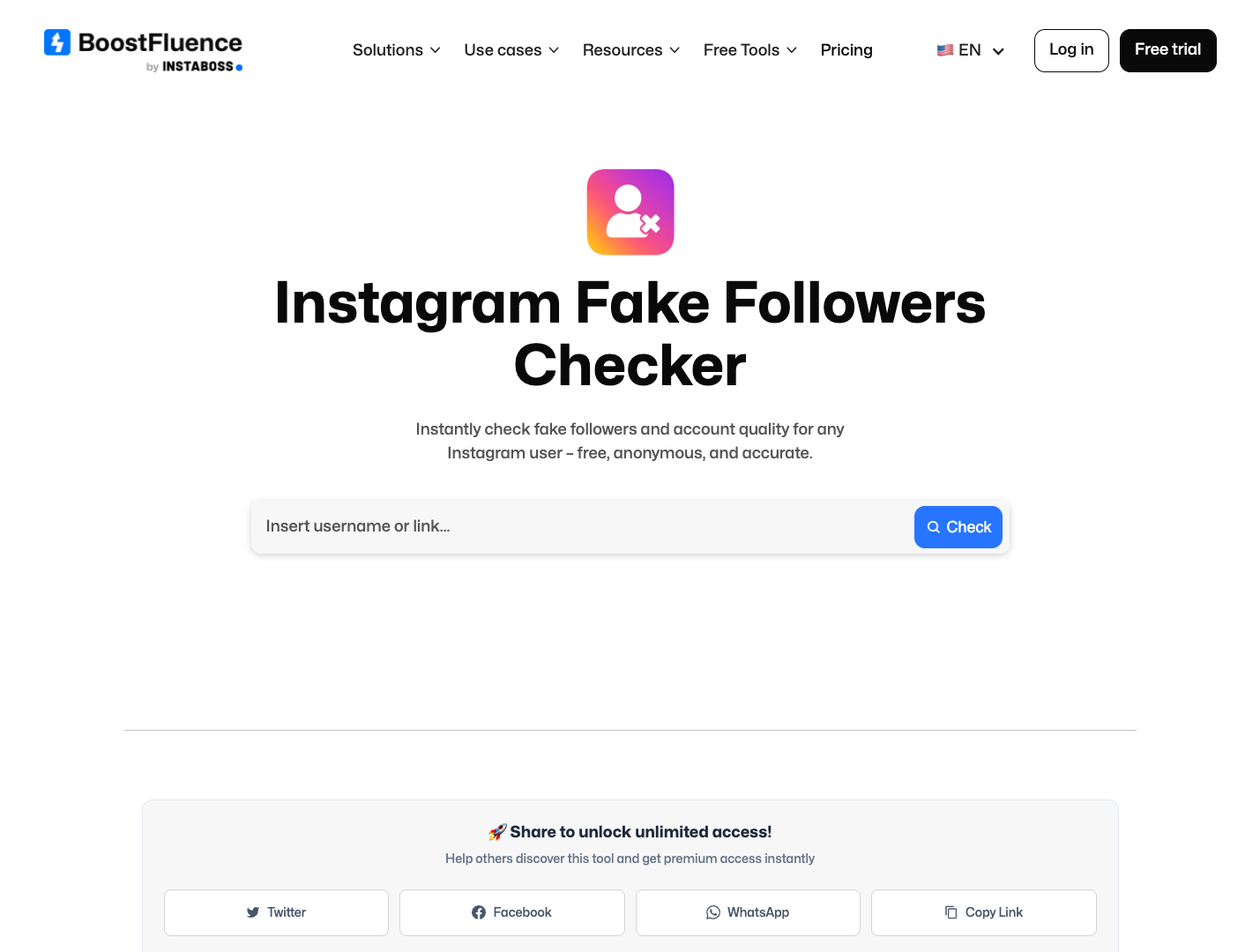 Instagram Fake Followers Checker screenshot
