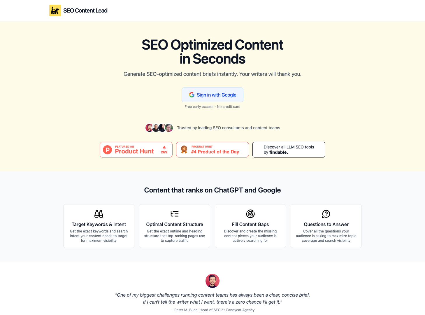 SEO Content Lead screenshot