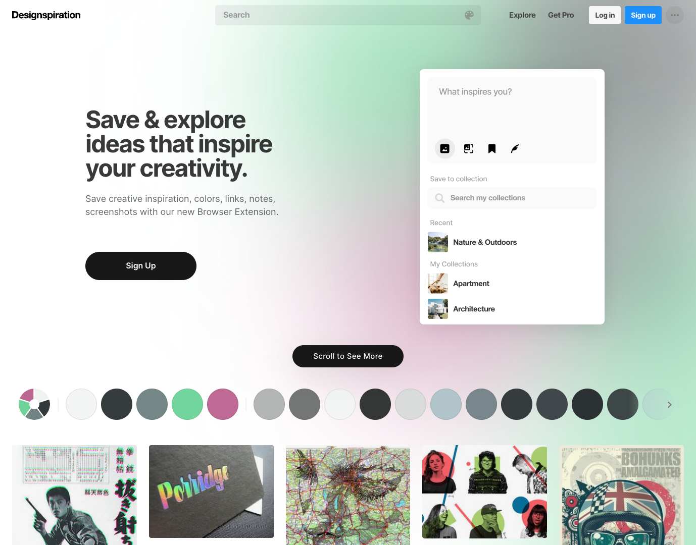 Designspiration screenshot