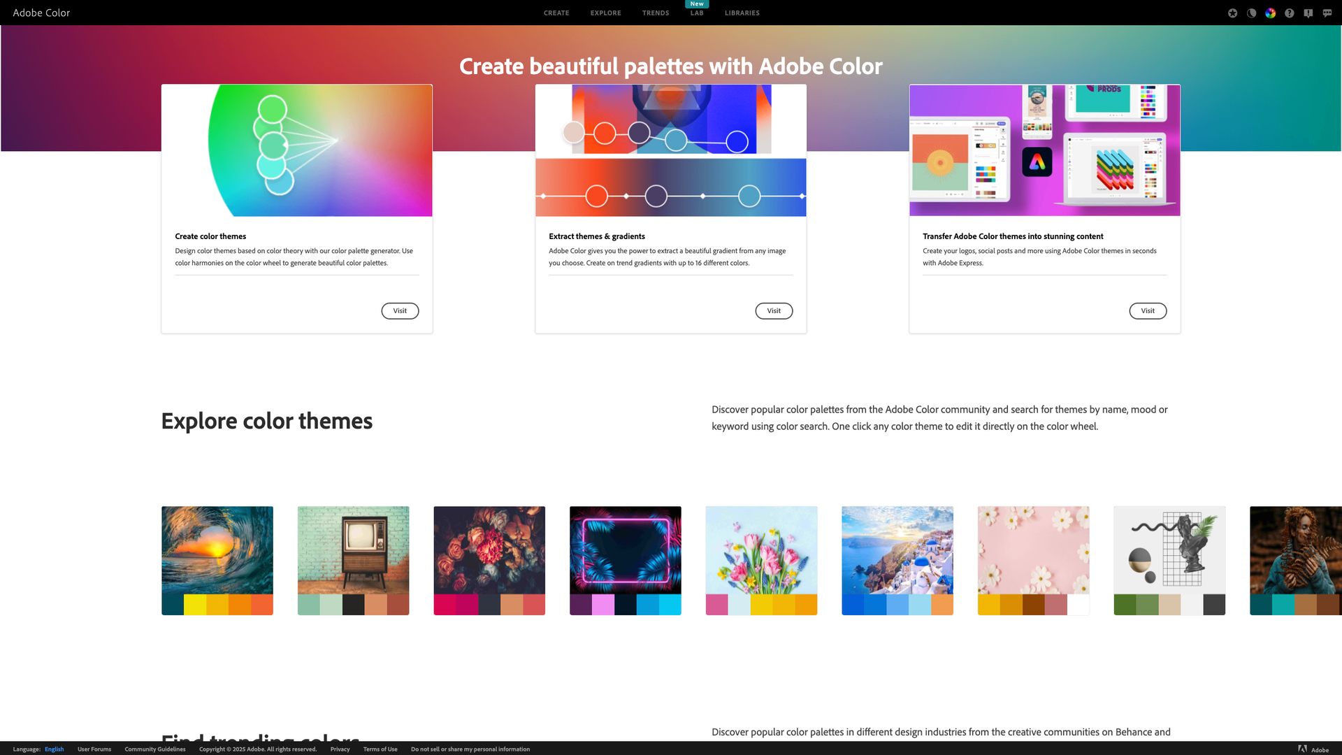 Adobe Color screenshot