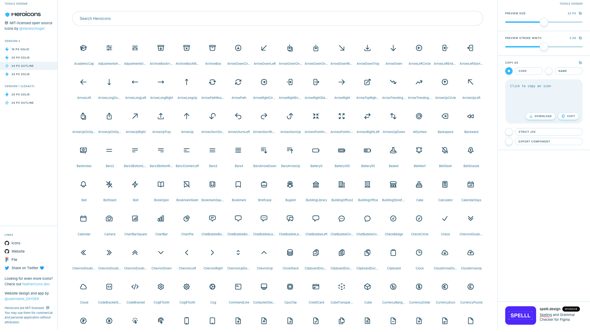 Heroicons screenshot