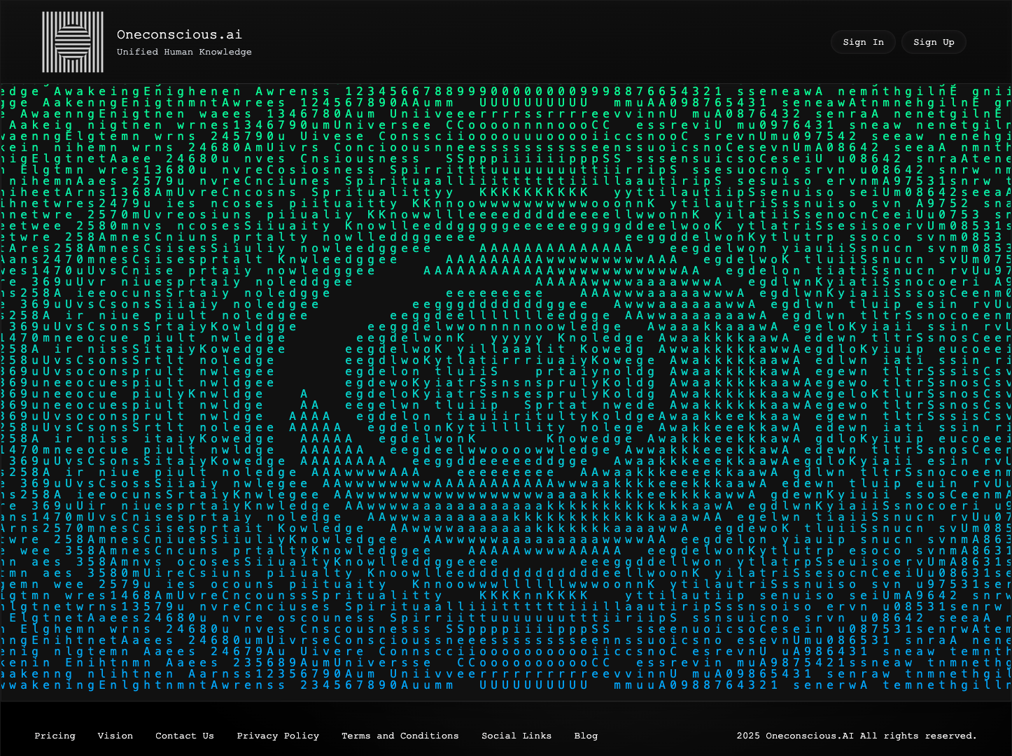 Oneconscious AI screenshot