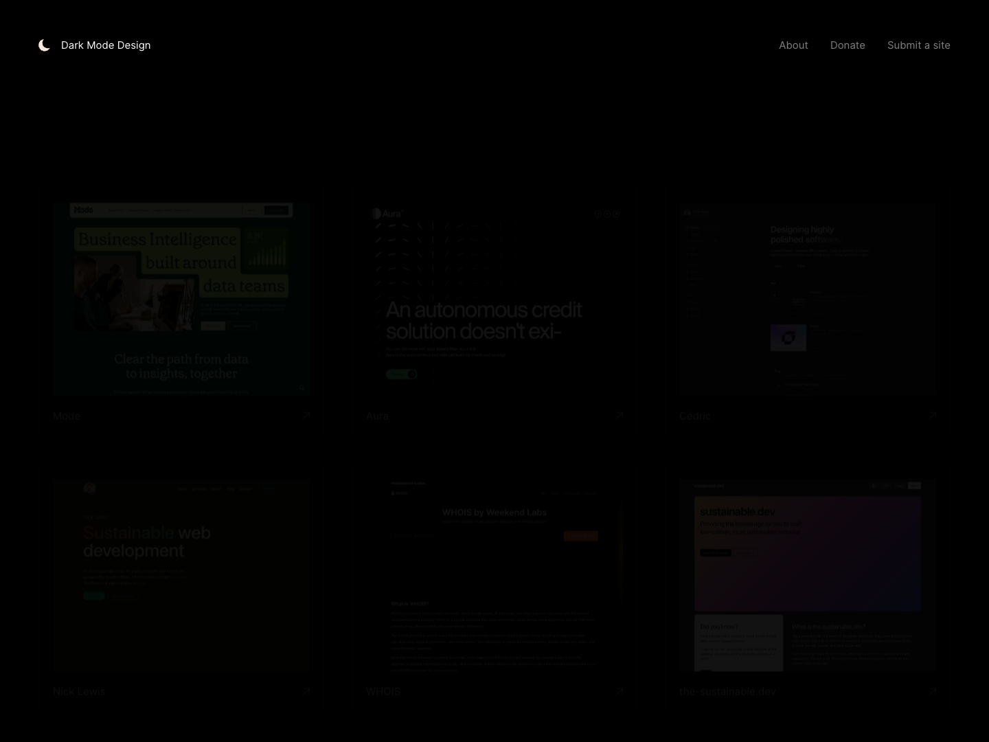 Dark Mode Design screenshot