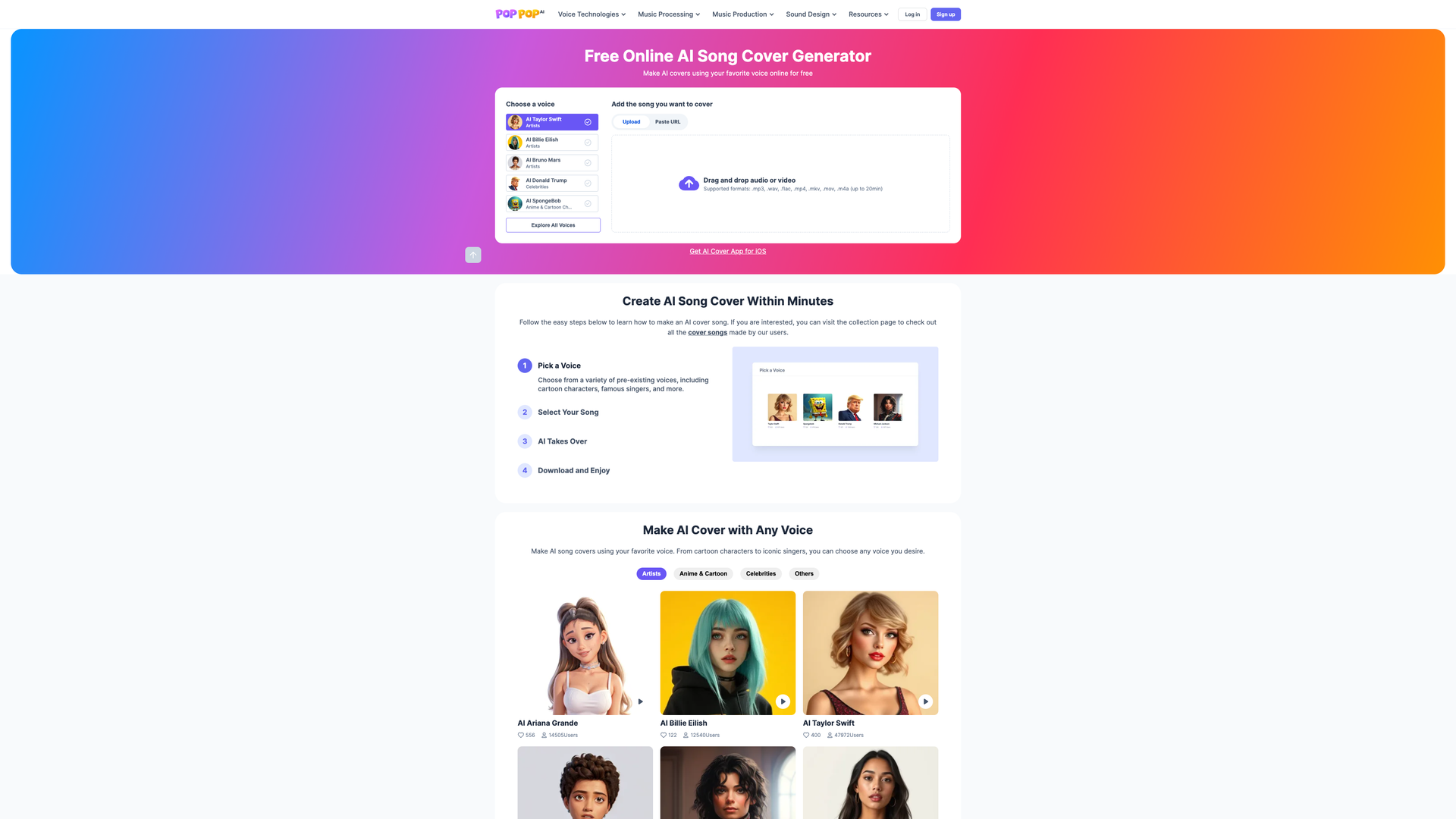 AI Song Cover Generator screenshot