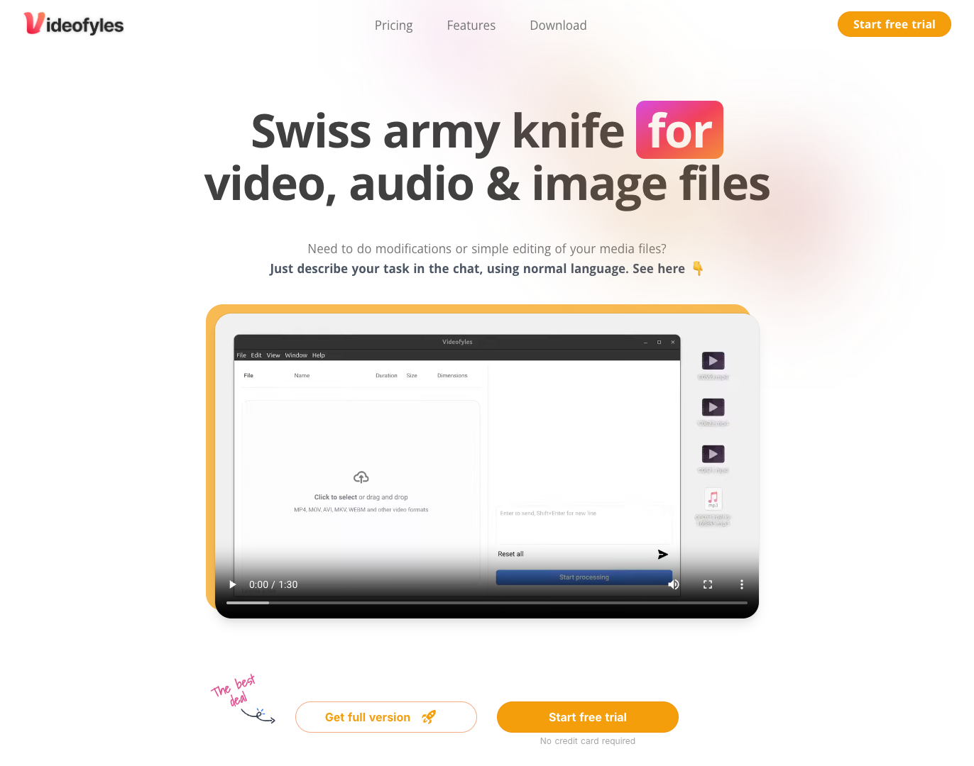 Videofyles screenshot