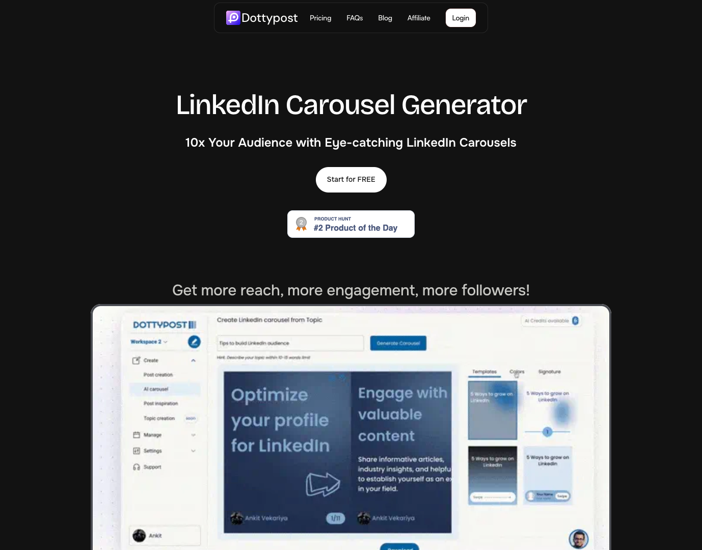 Dottypost screenshot