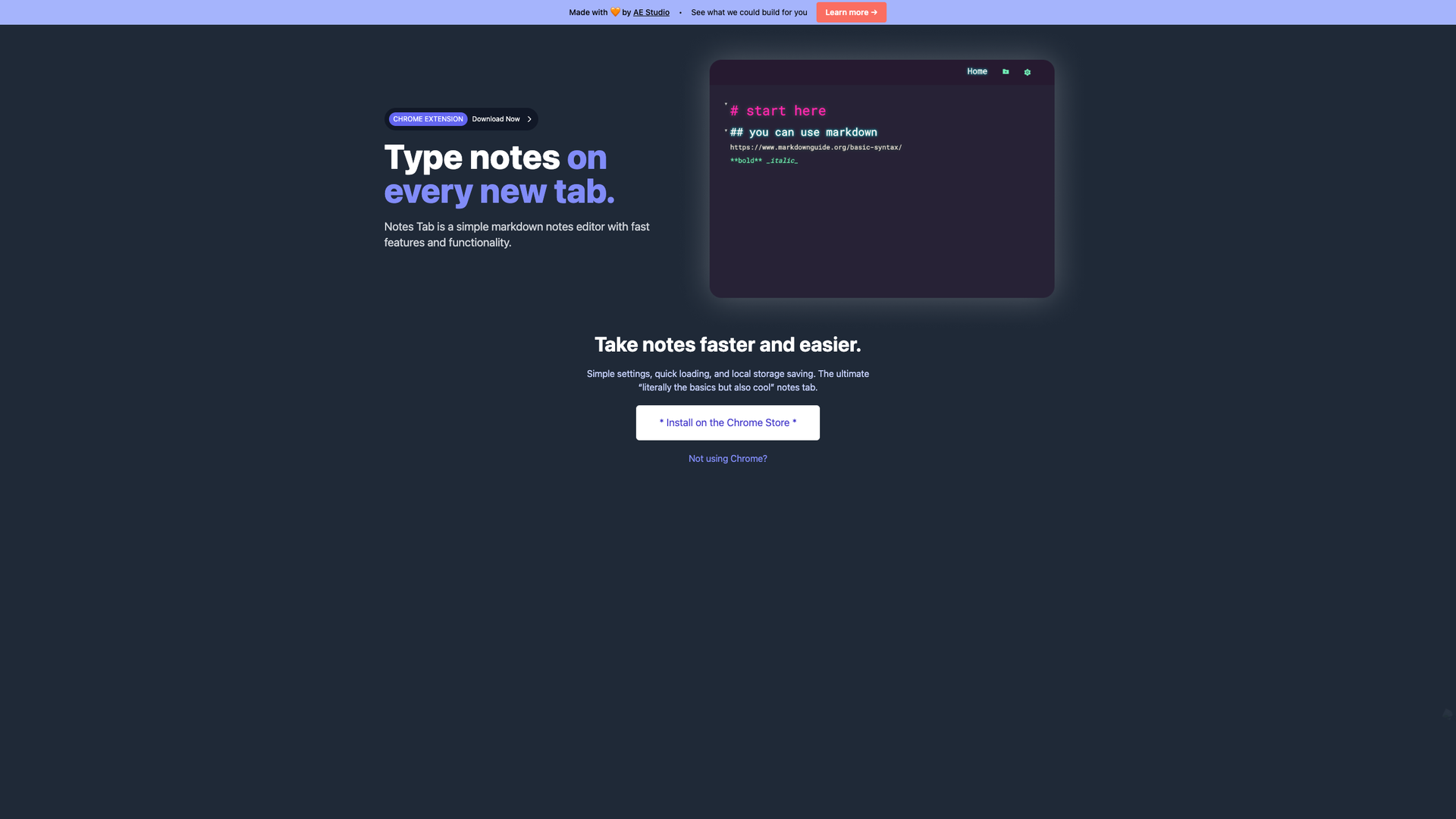 Notes Tab screenshot