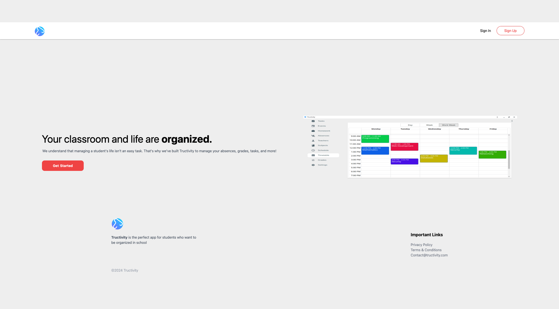 Tructivity screenshot