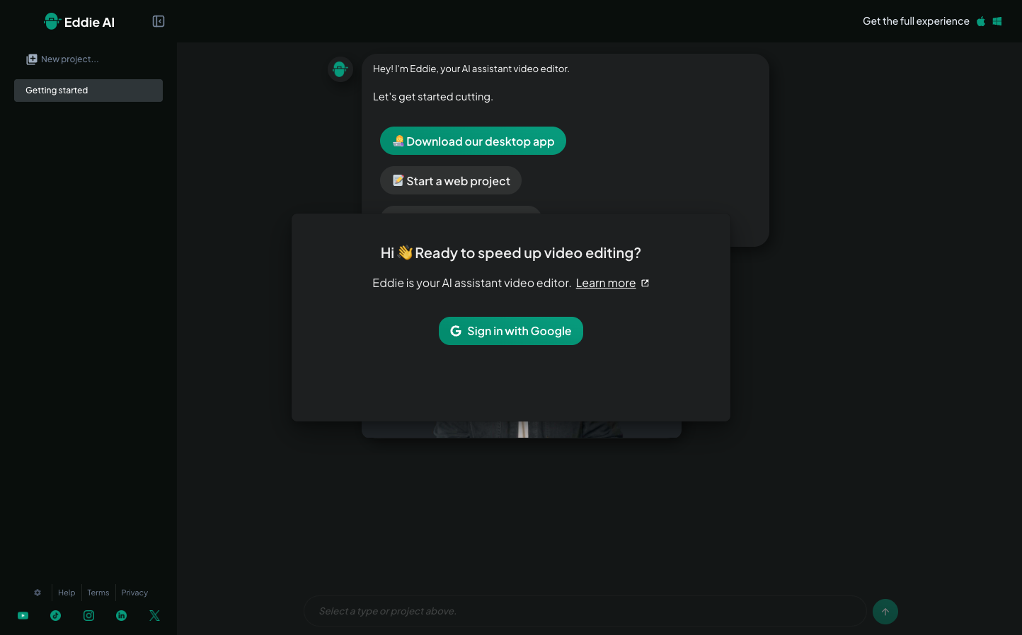 Eddie AI Video Editor screenshot