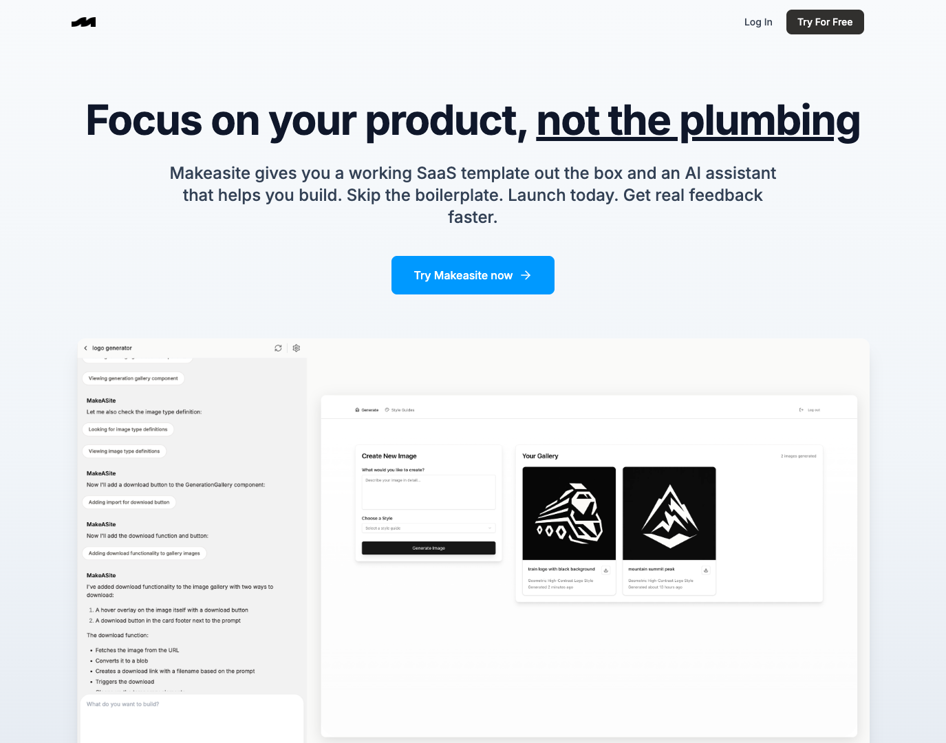 Makeasite.io screenshot