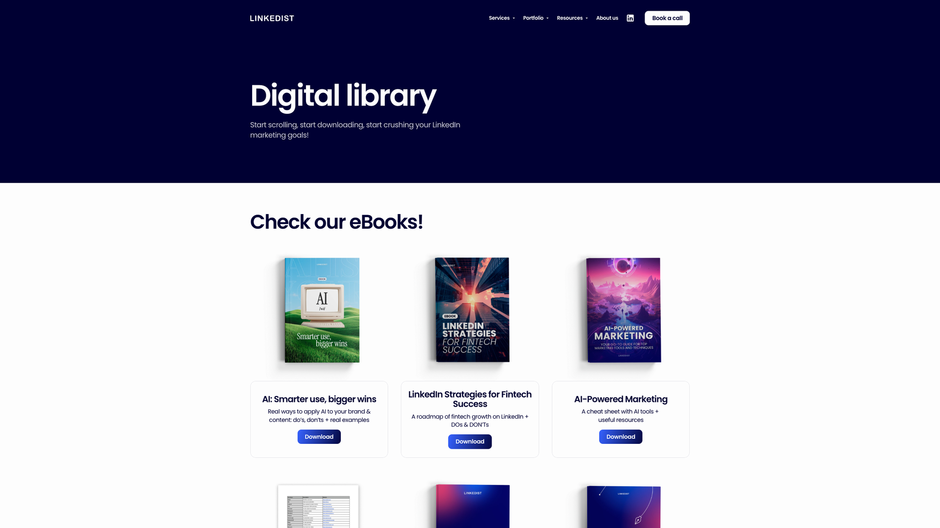 LinkedIn & AI Marketing eBook Library screenshot