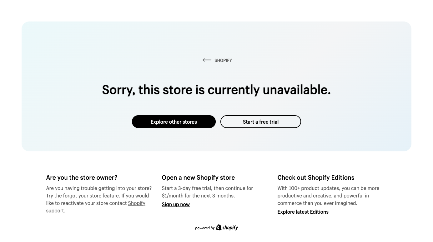 Shopify screenshot