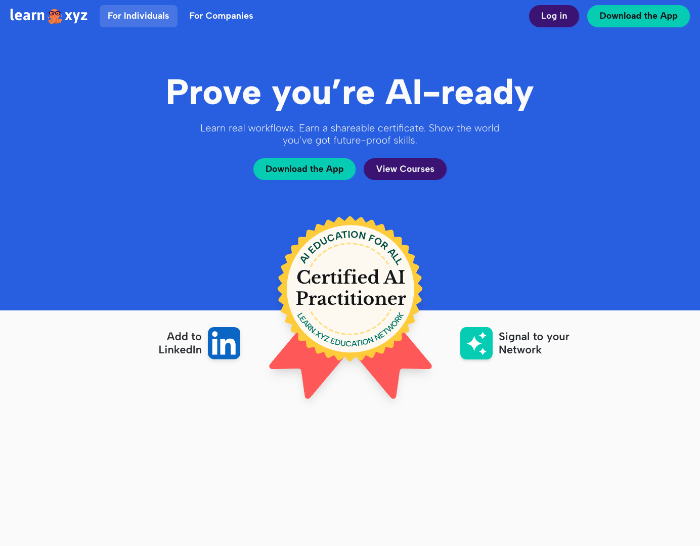Learn.xyz AI Courses screenshot