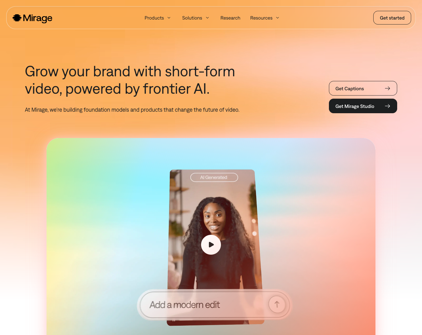 Mirage AI Video screenshot