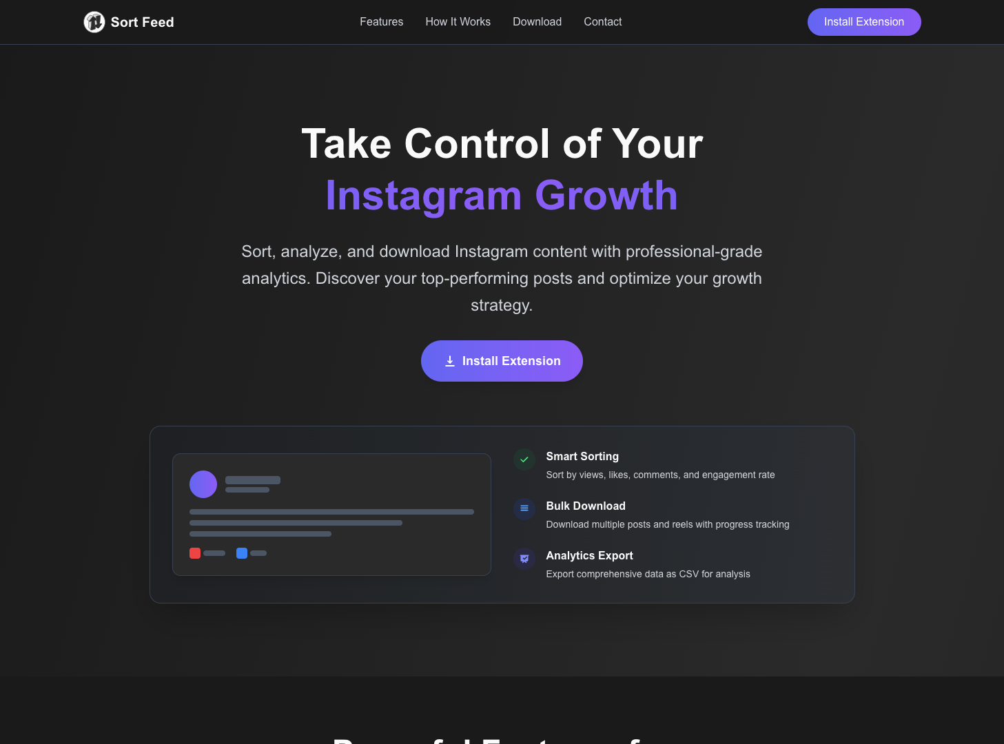 Sort Feed screenshot