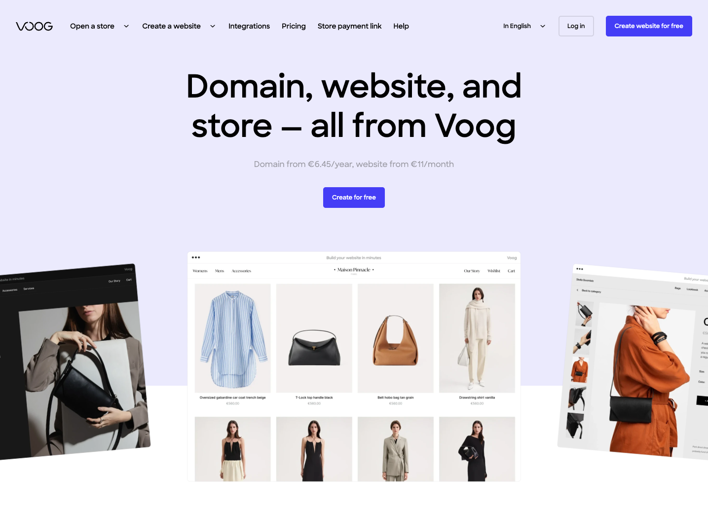Voog Website Builder screenshot