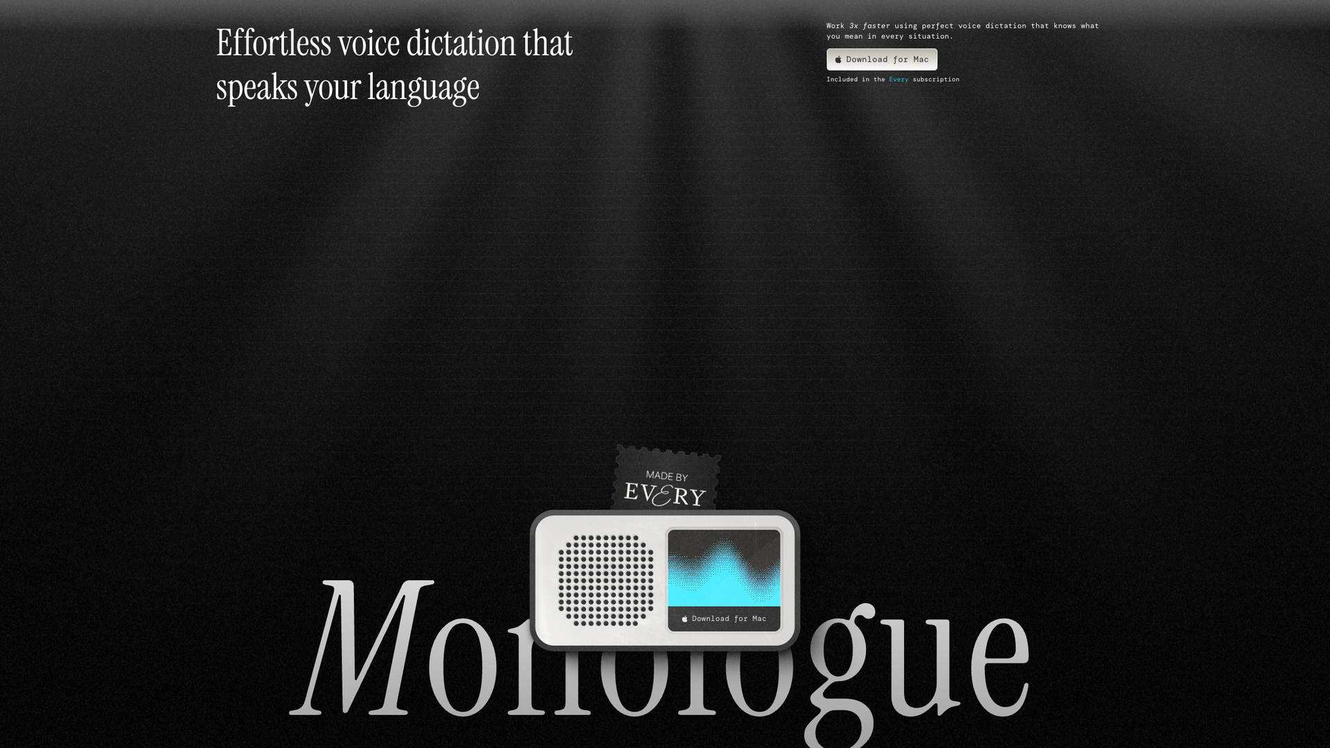 Monologue screenshot