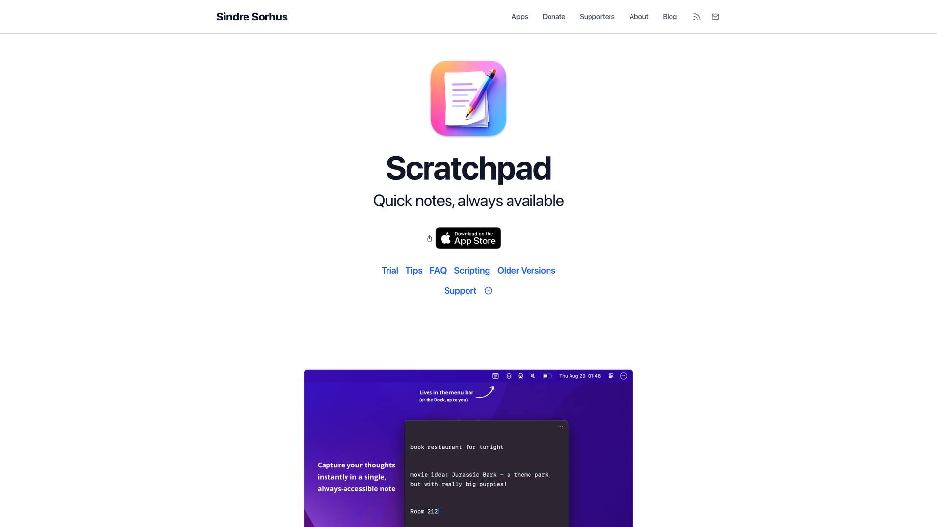 Scratchpad screenshot