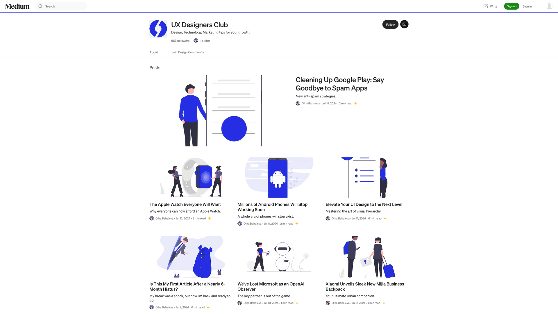 UX Designers Club screenshot